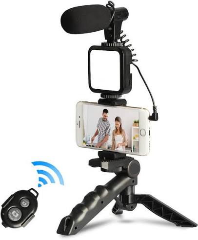 Vlogging Kit with mic \ Light Black