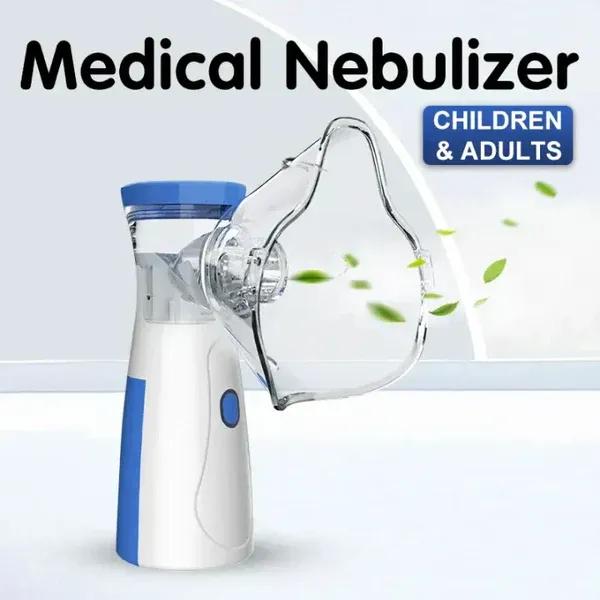 Portable Mesh Nebulizer - Dual Power Ultrasonic Atomizer Best Nebulizer For Kids And Adults