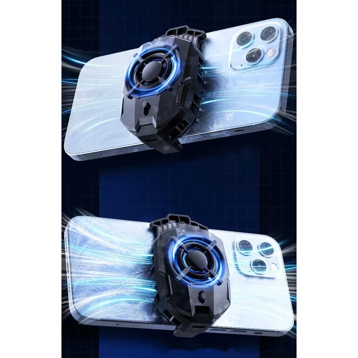 Memo DLA7 phone cooling fan with RGB Gaming LED