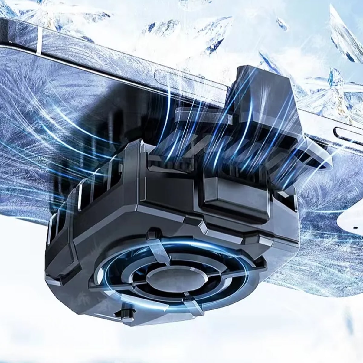 Memo DLA7 phone cooling fan with RGB Gaming LED