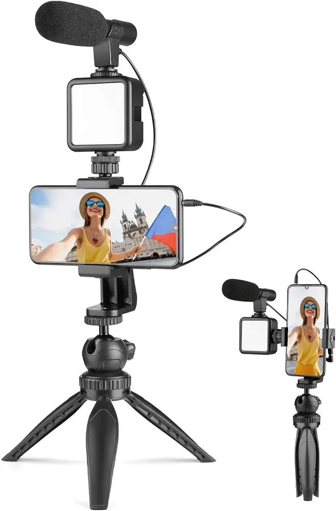 Vlogging Kit with mic  \ Light Black
