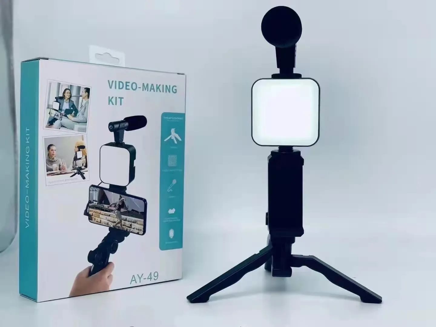 Vlogging Kit with mic  \ Light Black