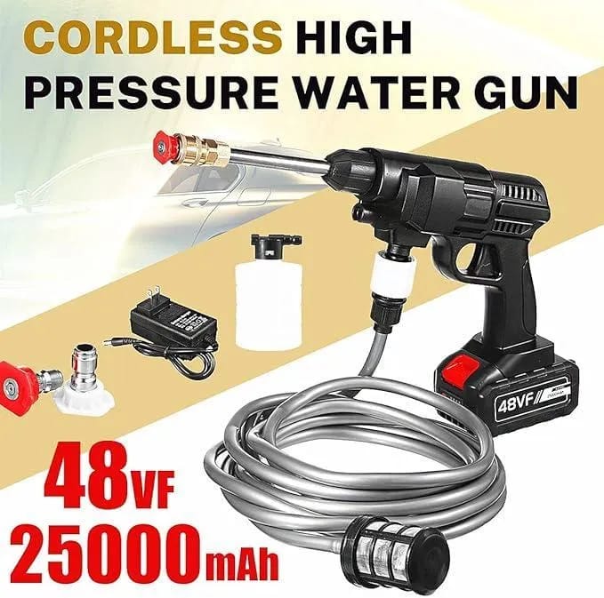 48V Cordless High Pressure Washer Gun Black